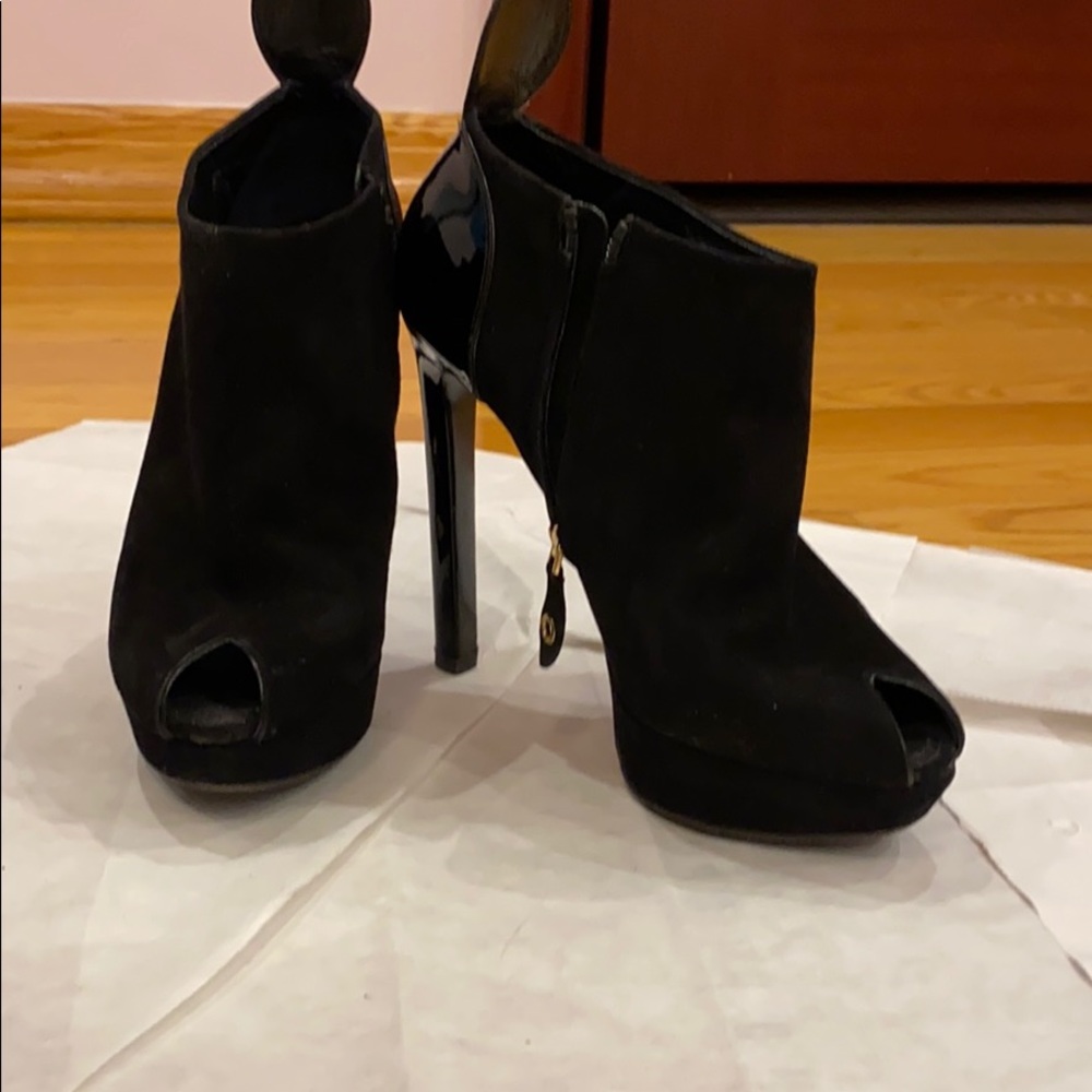 Louis Vuitton suite open toe pump mini boots